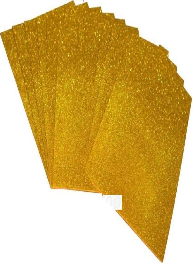A'SHOP A4 Size Golden Eva Foam Glitter Designer Sheets for Art & Craft(Set of 10 Sheets) - Image 1